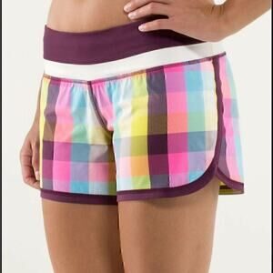 Lululemon Groovy Run Short Size 6 Sea Check Multi
